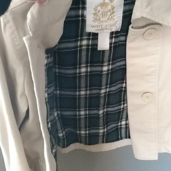 wet seal khaki large jacket - Picture 3 of 4